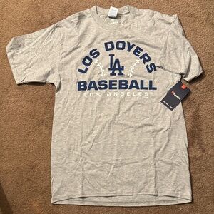 Fanatics Gray and Blue Los Angeles Baseball Tee